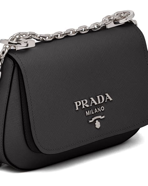 prada tracolla tessuto|saffiano leather shoulder bag Prada.